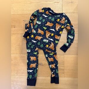 Old Navy Kids Pajama Set with Bear and Camping Print